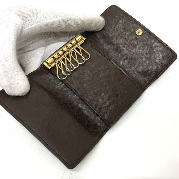 LOUIS VUITTON N62630 Damier Multicle 6 Key Case, 6-Ring Canvas, Ebene Brown, ... - Picture 8 of 12